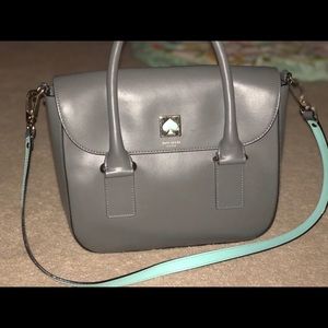 Grey and Turquoise Kate Spade Handbag